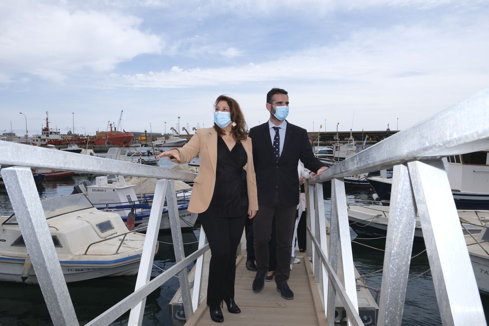 Fotogalería visita obras nuevo fondeadero del Puerto Pesquero de Almería