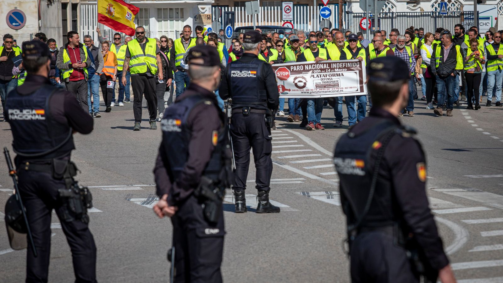 KLa manifestación, a su llegada a la Plaza de Sevilla.