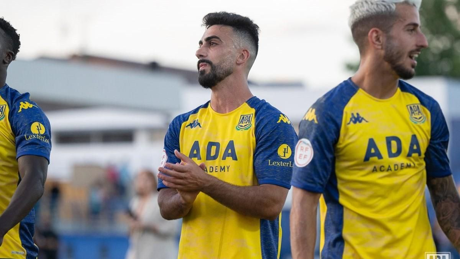 Antonio Moyano, en un partido con el Alcorcón, uno de sus equipos en España.