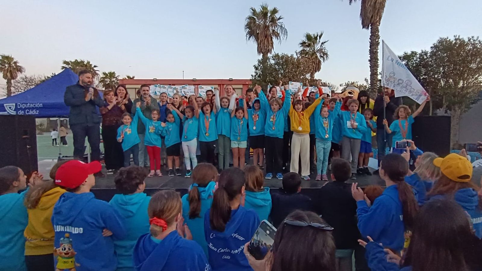 Un momento de la ceremonia de clausura de las VI Olimpiadas Escolares