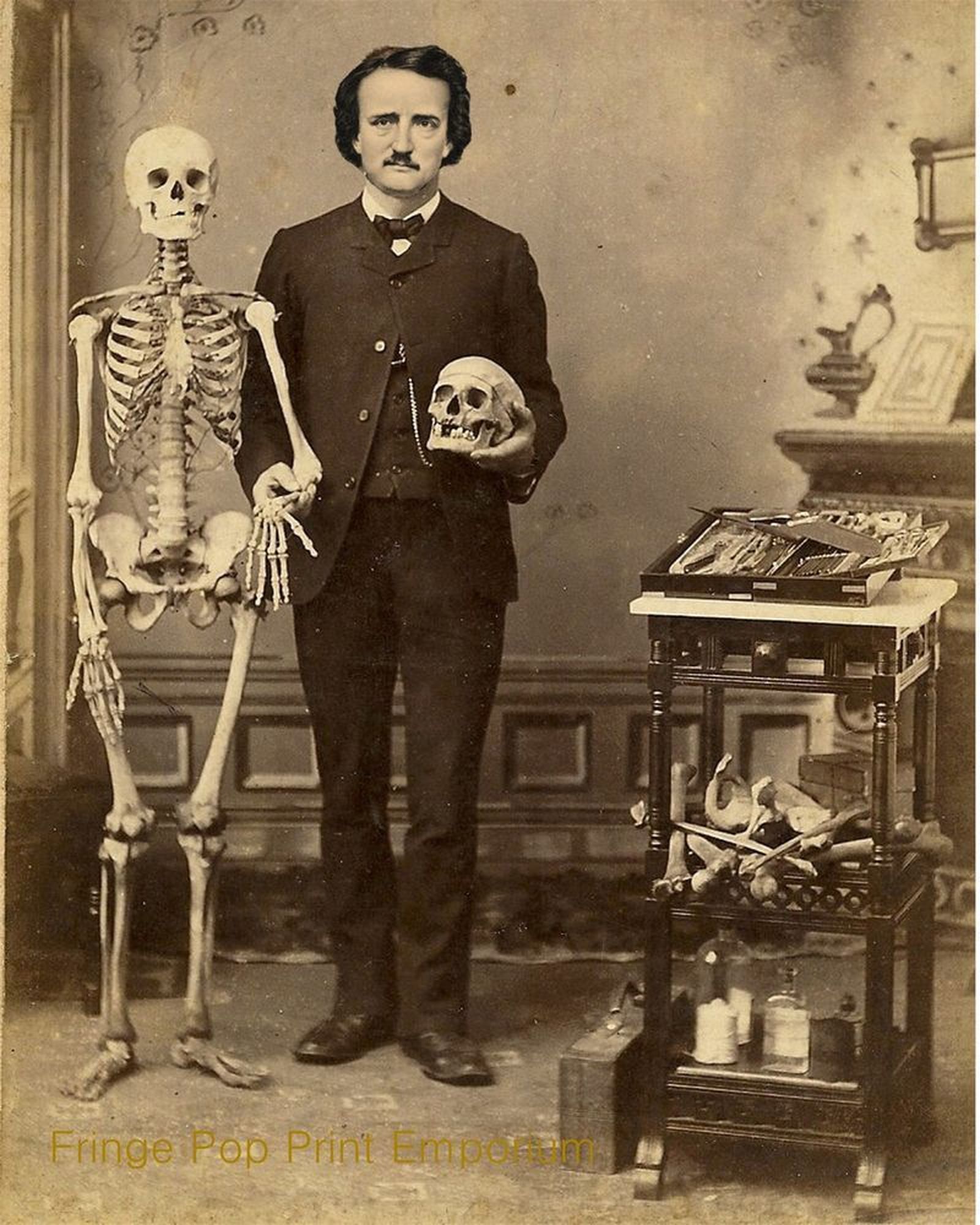 El escritor norteamericano Edgar Allan Poe (Boston, 1809- Baltimore, 1849).