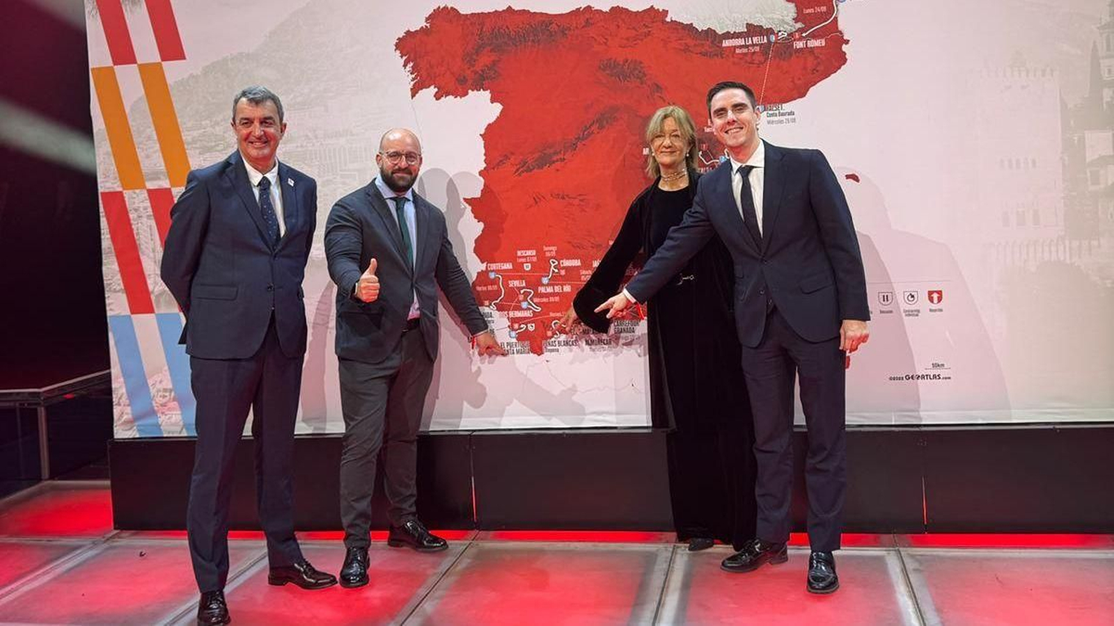 Un momento de la presentación de la etapa en Mónaco.