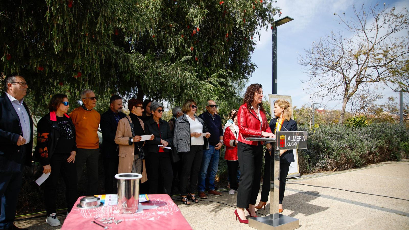 La alcaldesa de Almería durante el acto