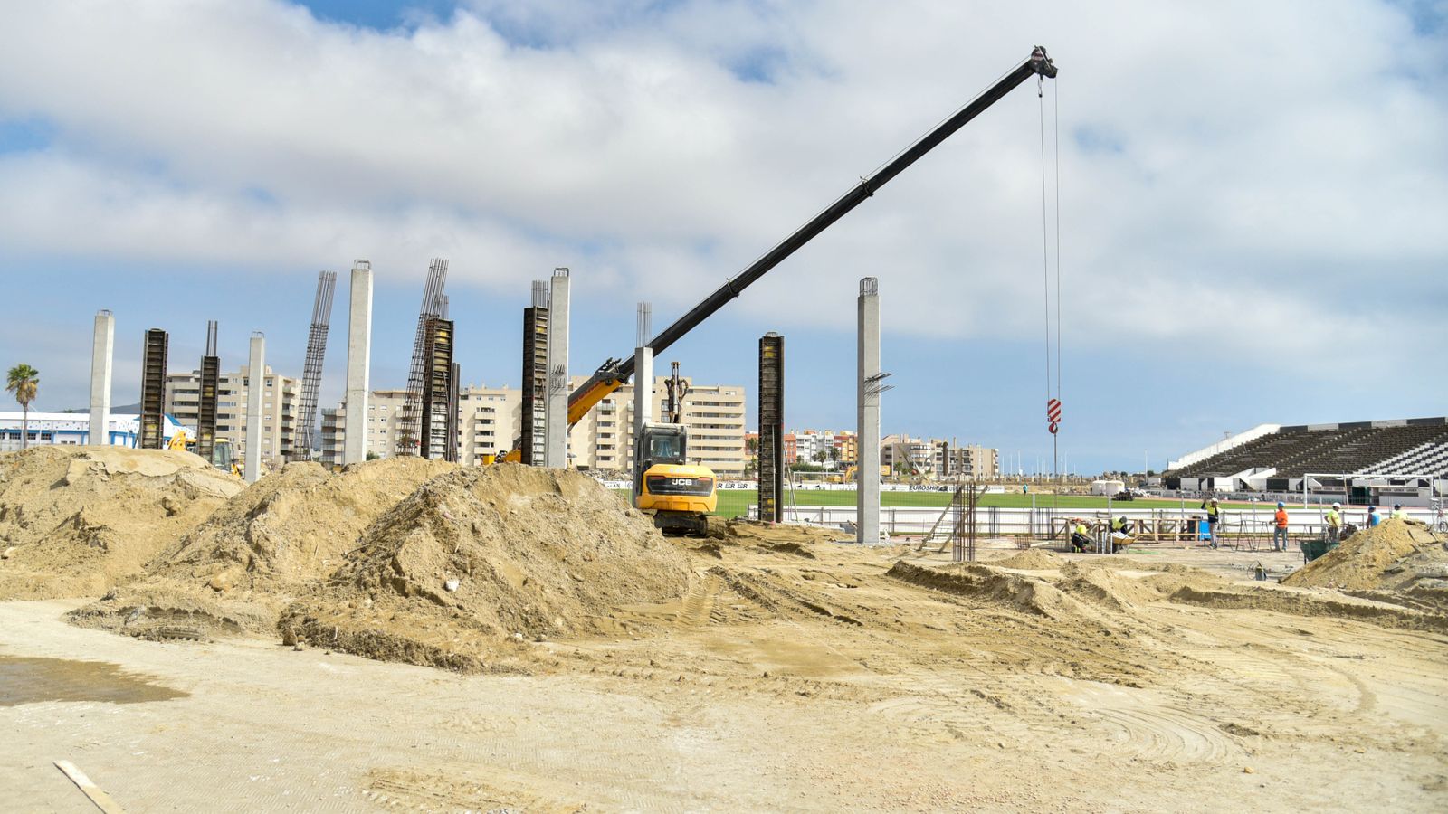 Las obras del Estadio Municipal de La Línea