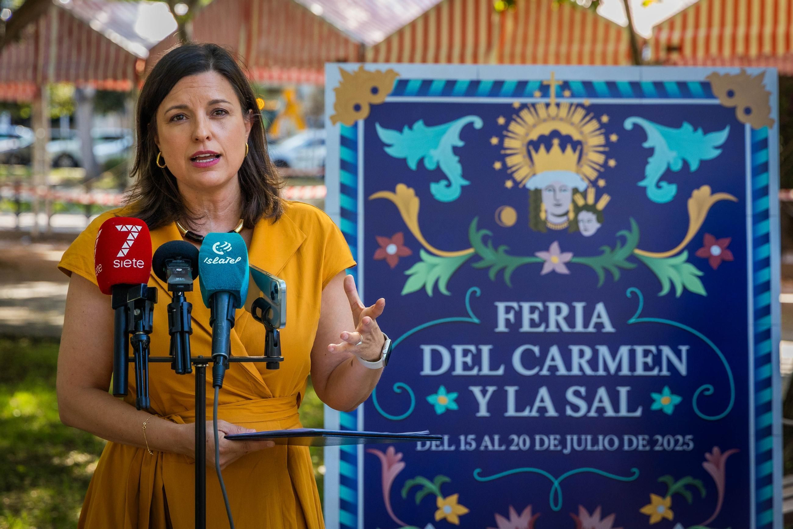 Cavada, durante la presentación de la Feria del Carmen y de la Sal 2025 en San Fernando