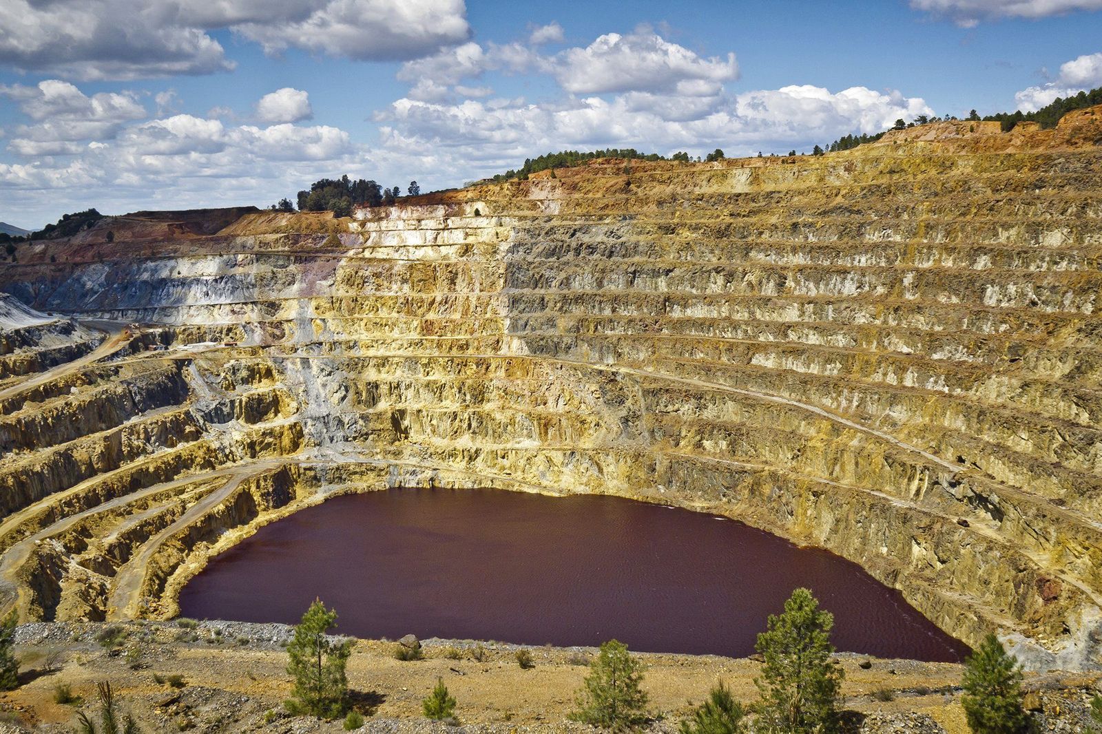 Vista de la Corta Atalaya en Minas de Ritinto.