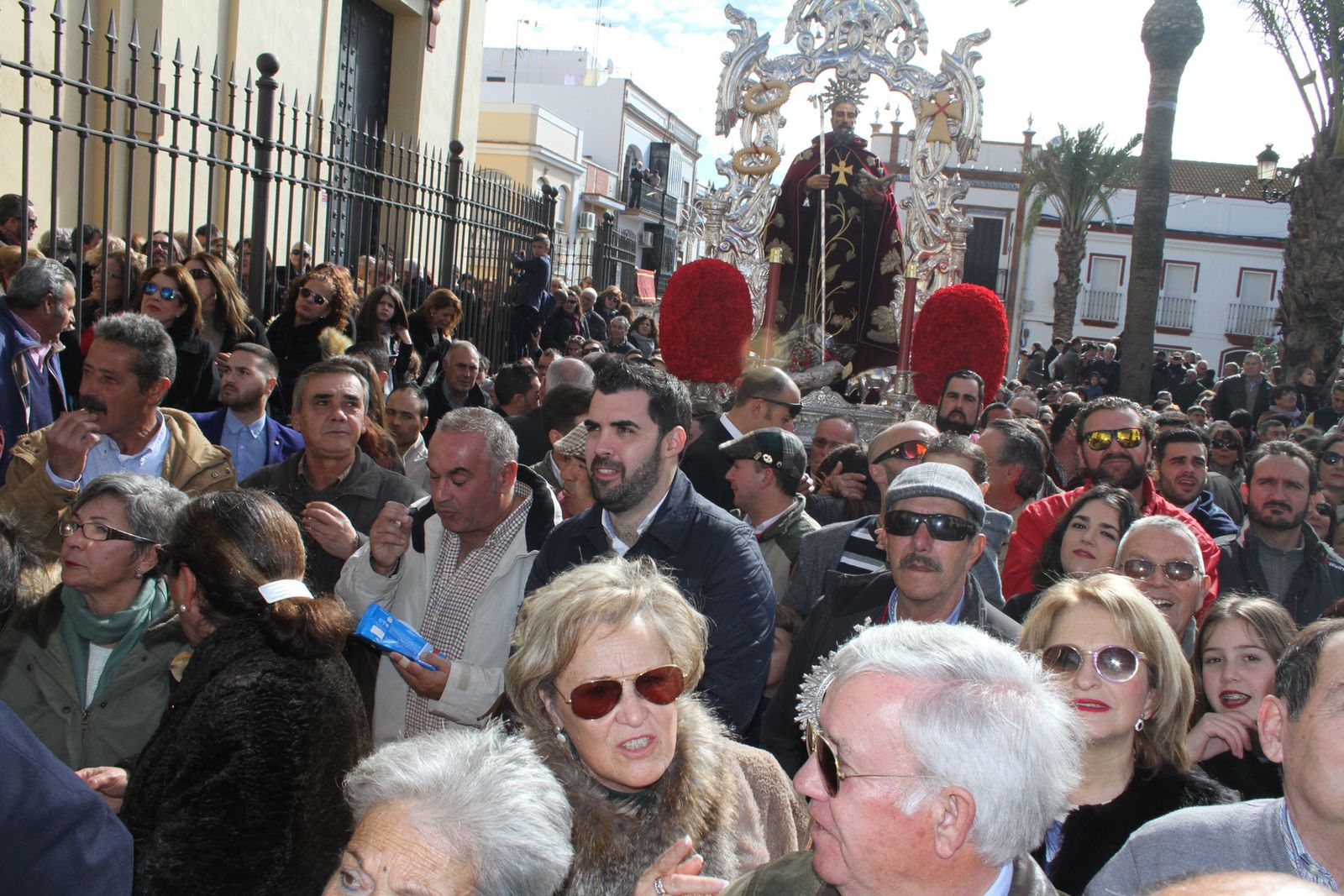Imágenes de las tiradas en honor a San Antonio Abad en Trigueros