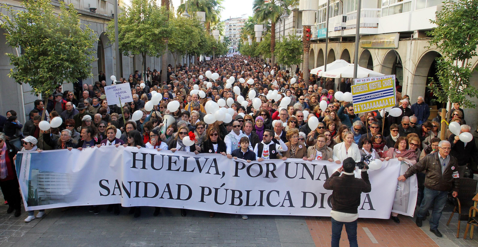 La marea blanca, en Huelva