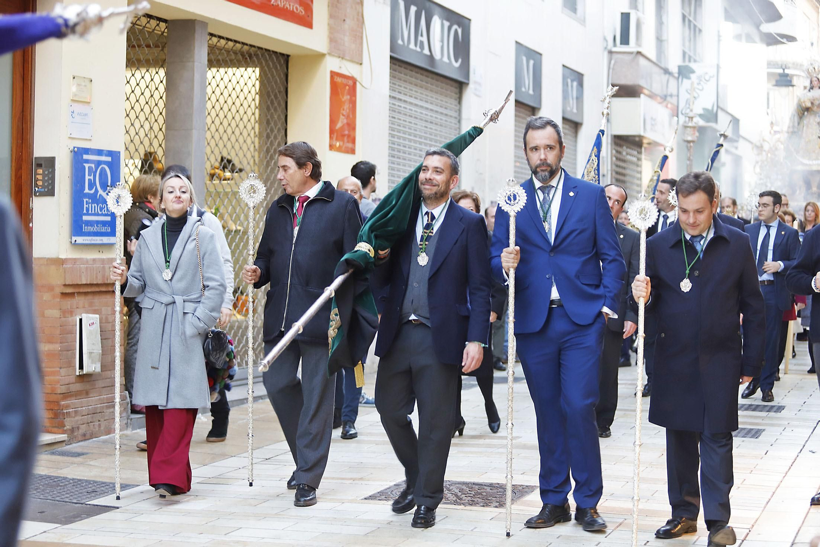 Imágenes de la procesión de la Purísima Concepción por las calles del el centro