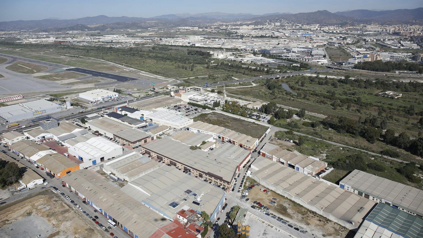 Vista del polígono industrial Guadalhorce.