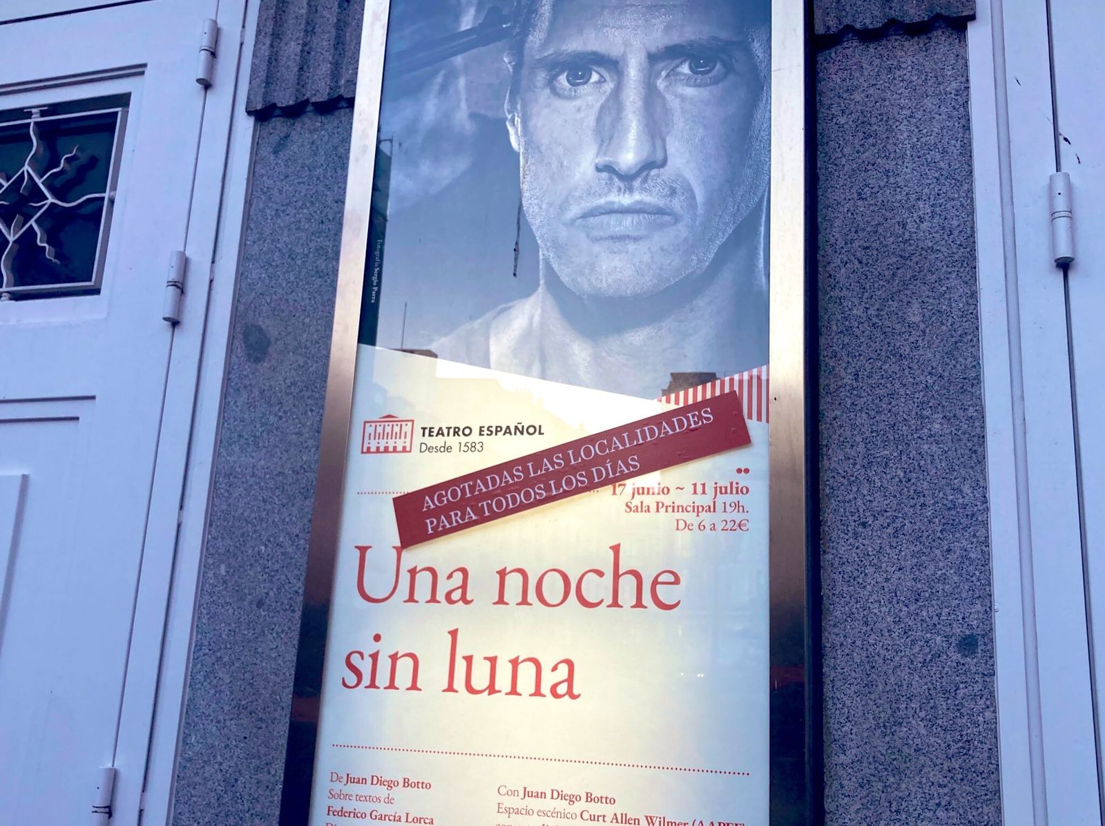 Cartel que anuncia algunas de las funciones de 'Una noche sin luna'