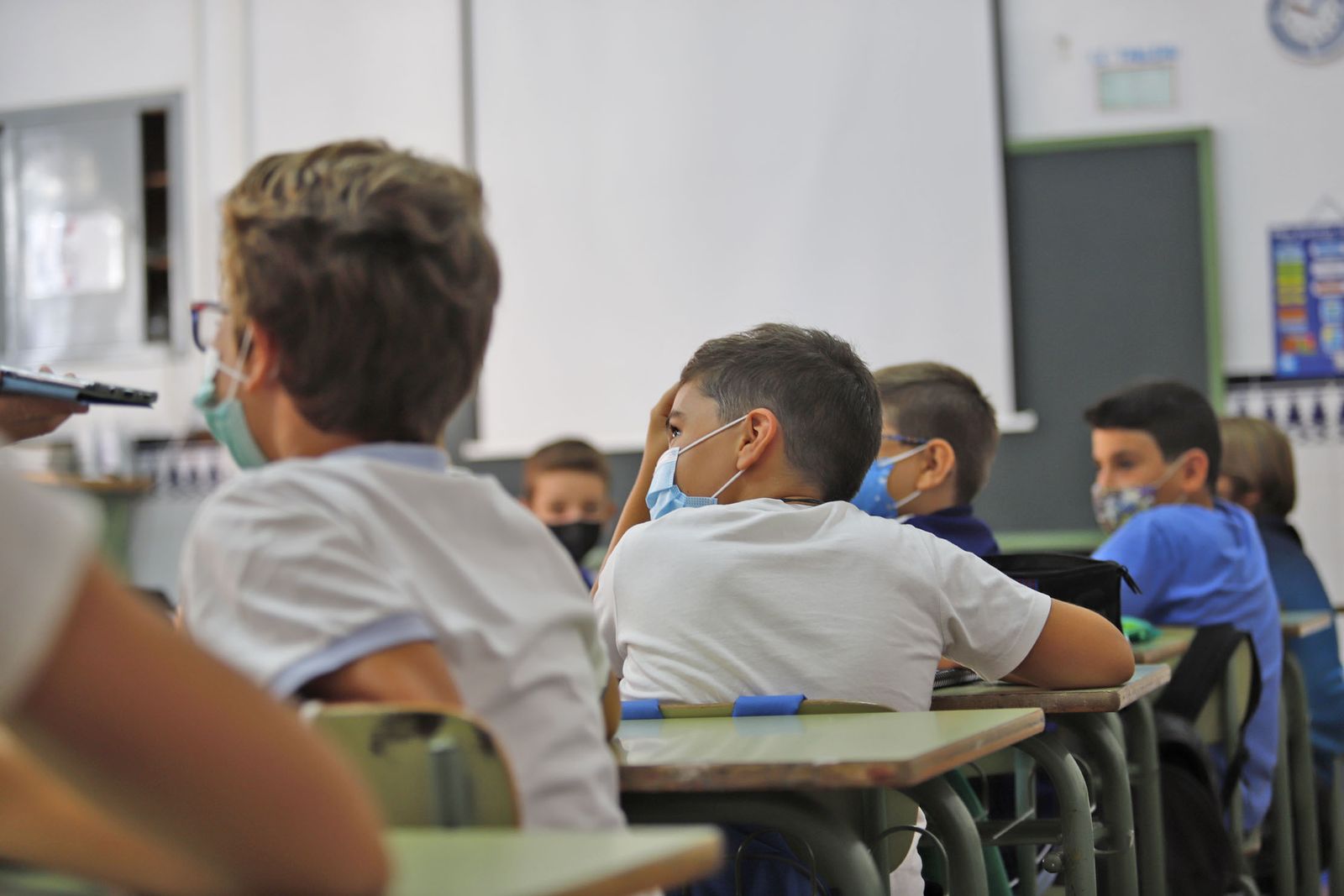 Imágenes de la vuelta al cole en las aulas de Huelva