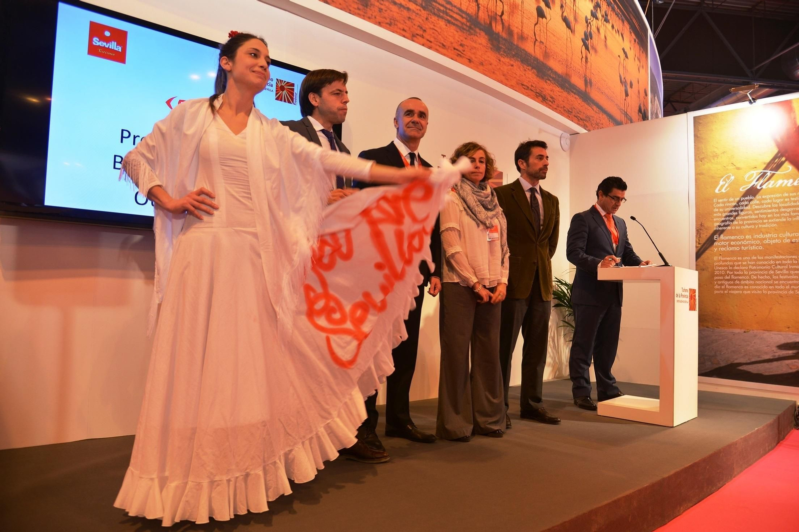 Una de las acciones promocionales del destino Sevilla llevadas a cabo durante la pasada edición de Fitur.