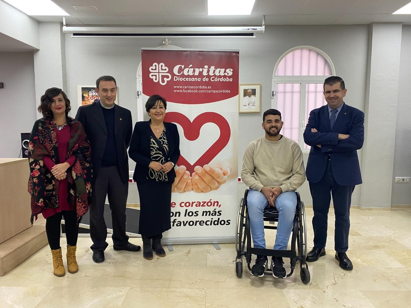 Presentación de la campaña navideña de Cáritas sobre  las personas sin hogar.