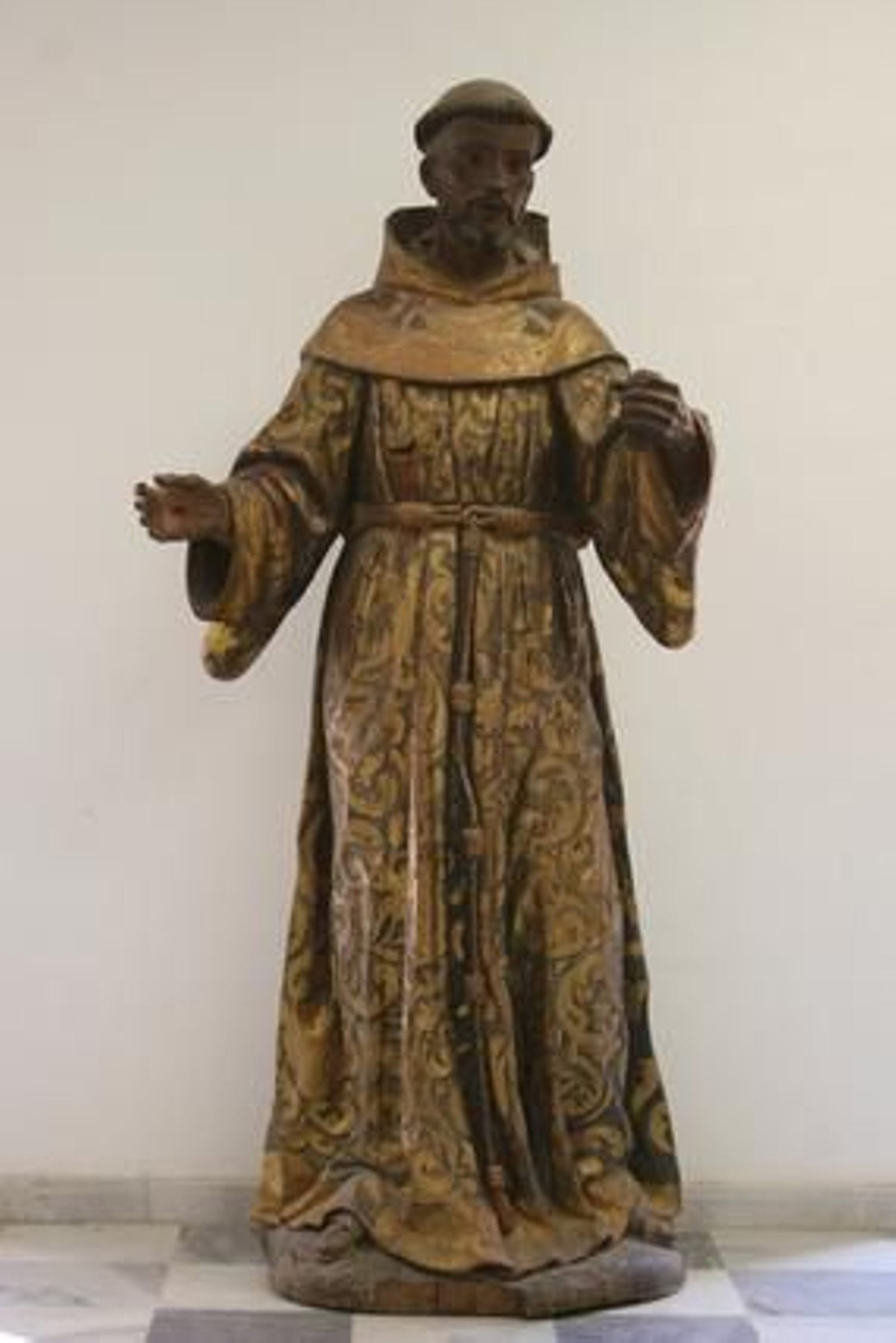 La escultura de San Francisco antes de ser intervenida.