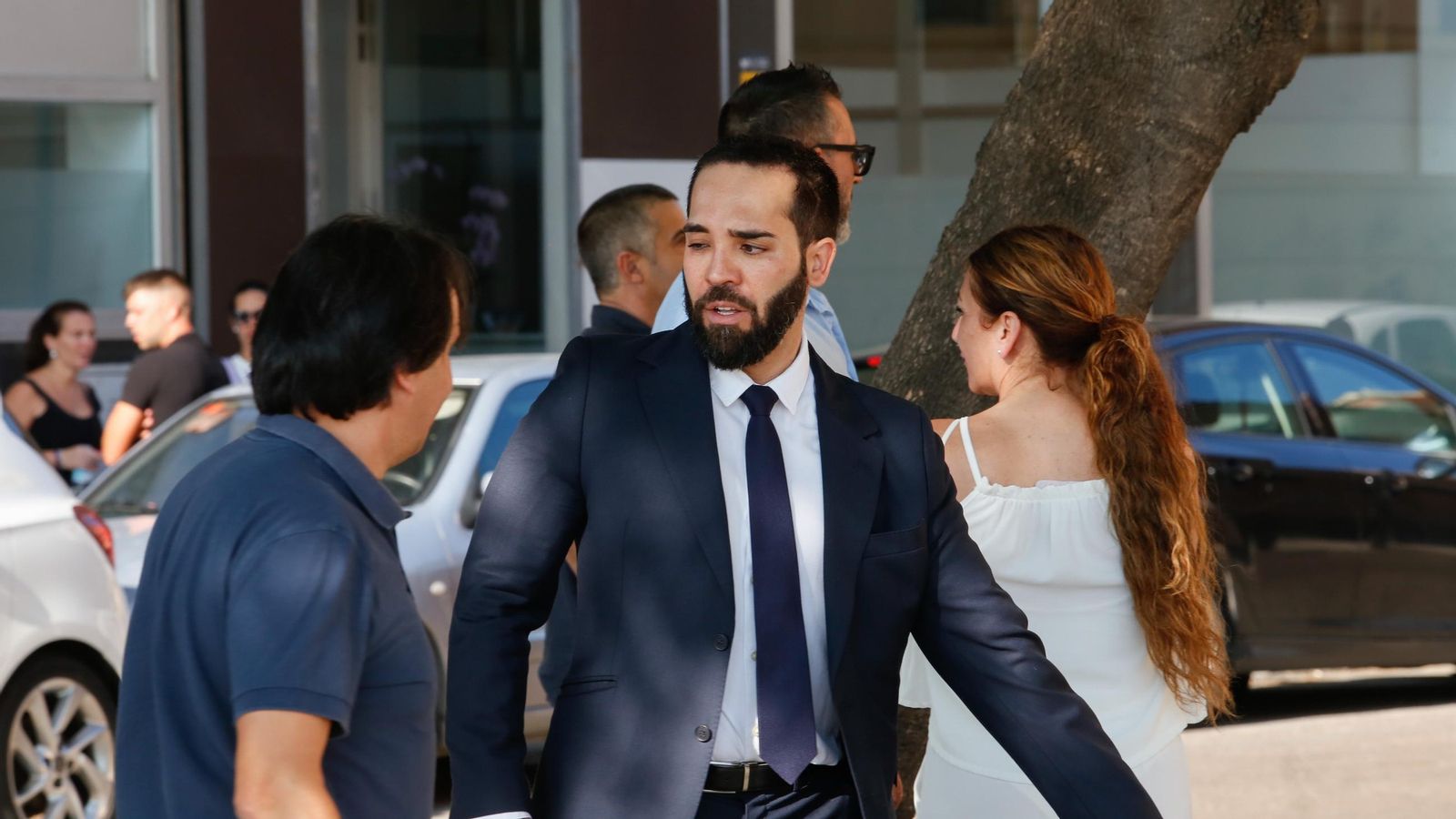 Francisco Javier G. S., inspector de Policía Nacional y víctima, a su llegada a la Audiencia para seguir el juicio.