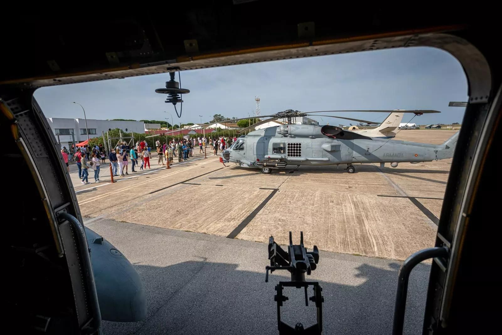 Imagen de una jornada de puertas abiertas en la Base de Rota.