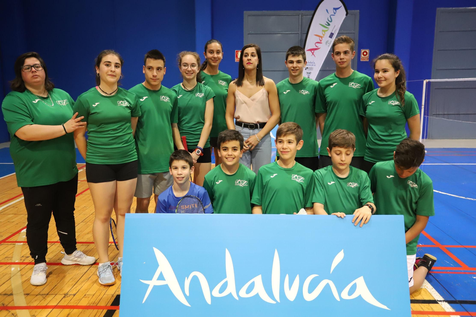 Imágenes de Carolina Marín en el Palacio de deportes, con la asociación Inclusivo, que ella misma Amadrina