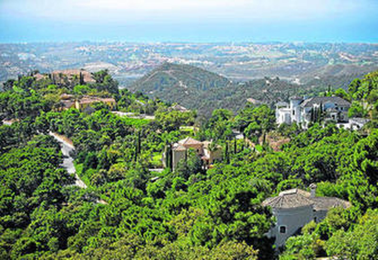 Vista aérea de Benahavís.