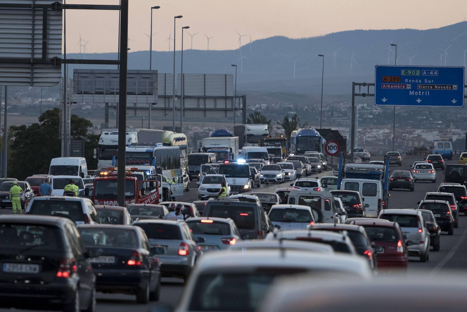 Los conductores de Granada pasan el 24% del trayecto en un atasco.