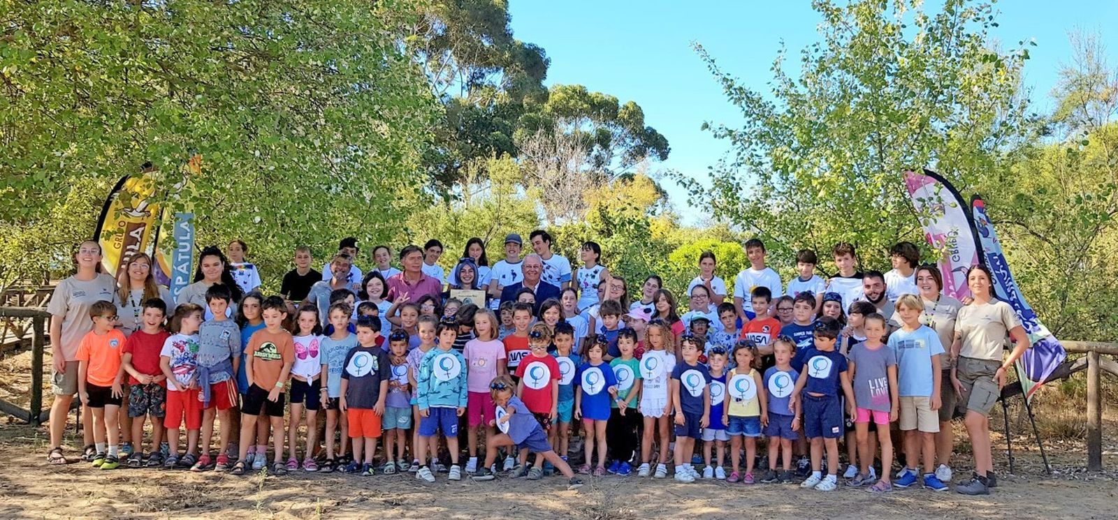 Algunos de los escolares que han participado este verano en este proyecto educativo.