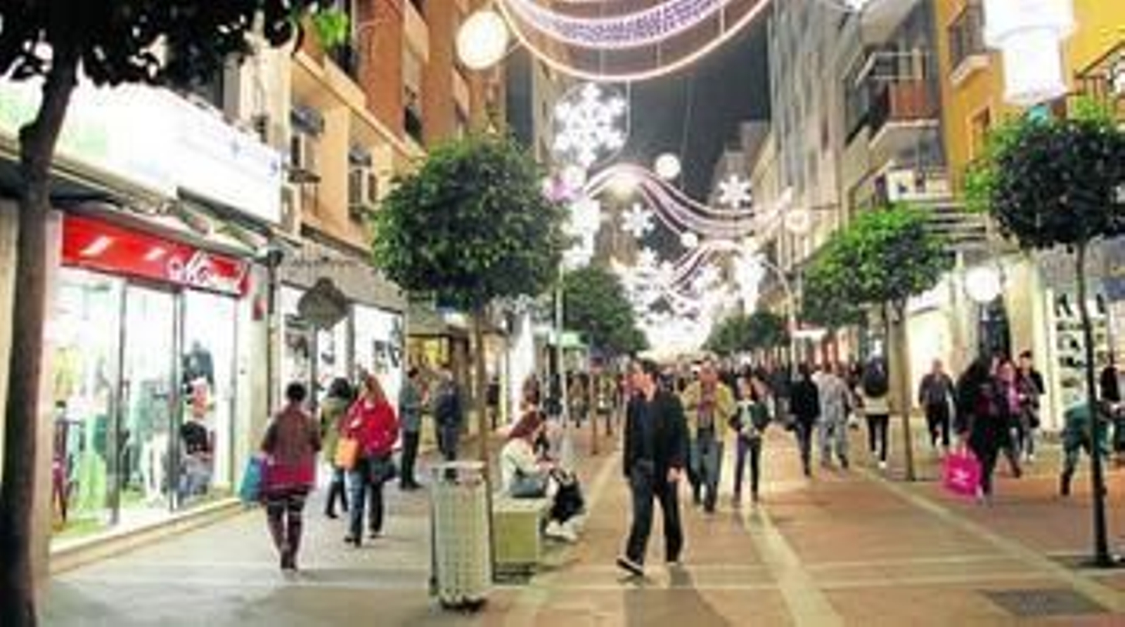 Instantánea de la calle Ancha tomada esta semana.