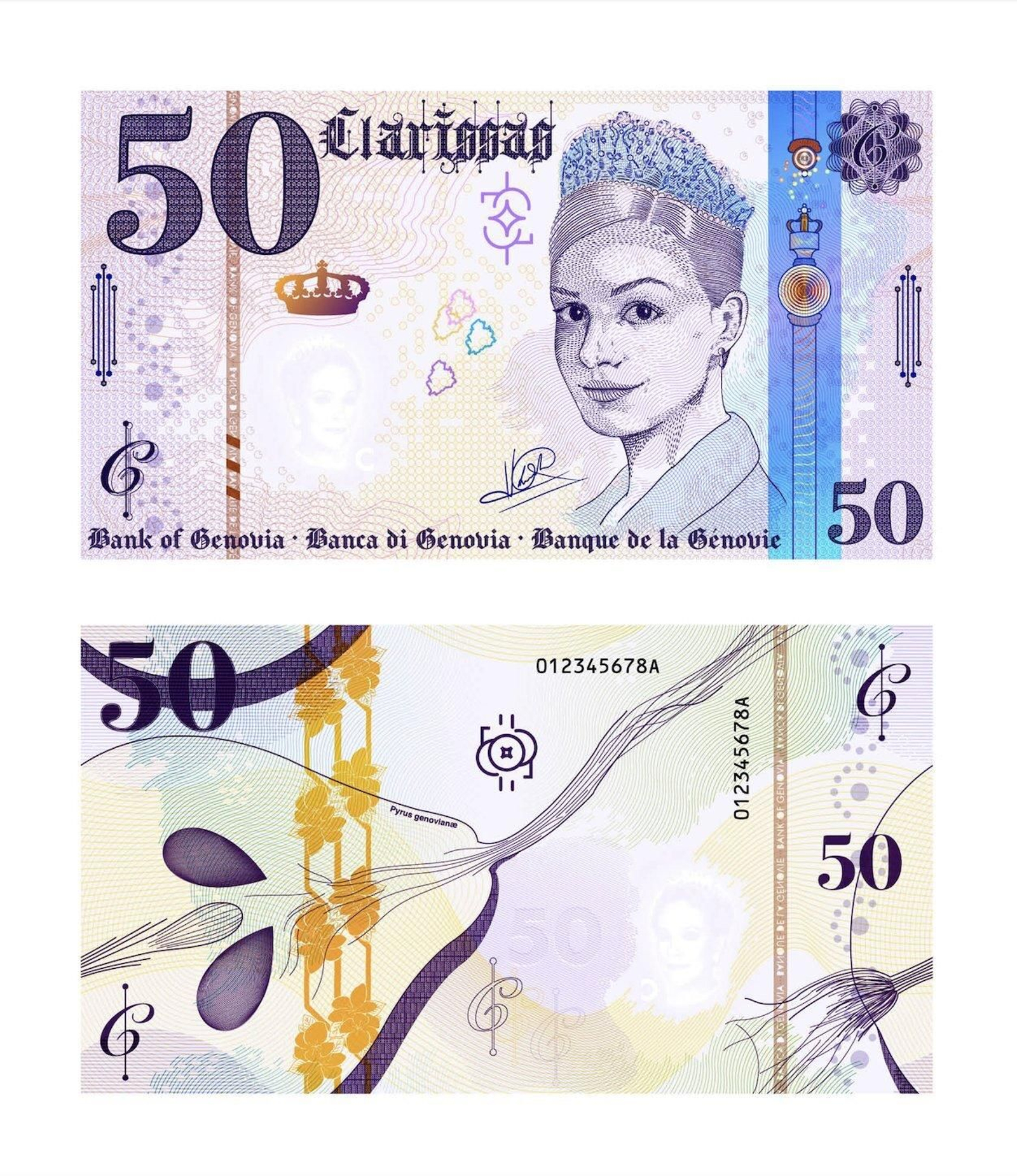 El billete inspirado en la protagonista de la película 'Princesa por sorpresa'.