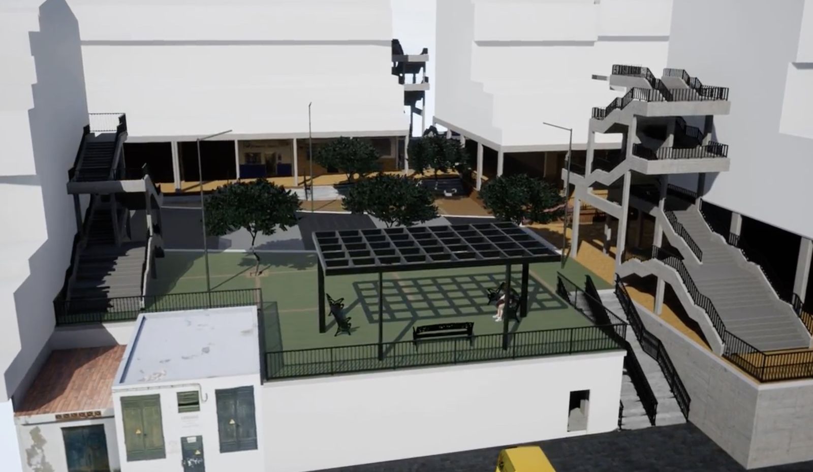 Recreación del aspecto que tendrá la plaza cuando concluyan las obras