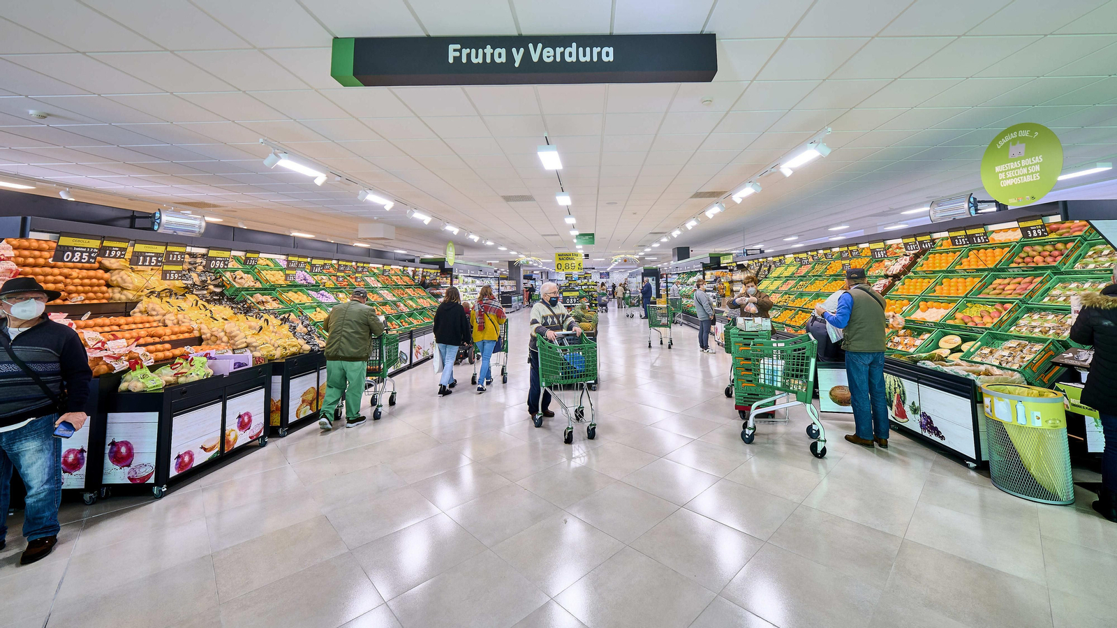 Interior del nuevo Mercadona de Fadricas