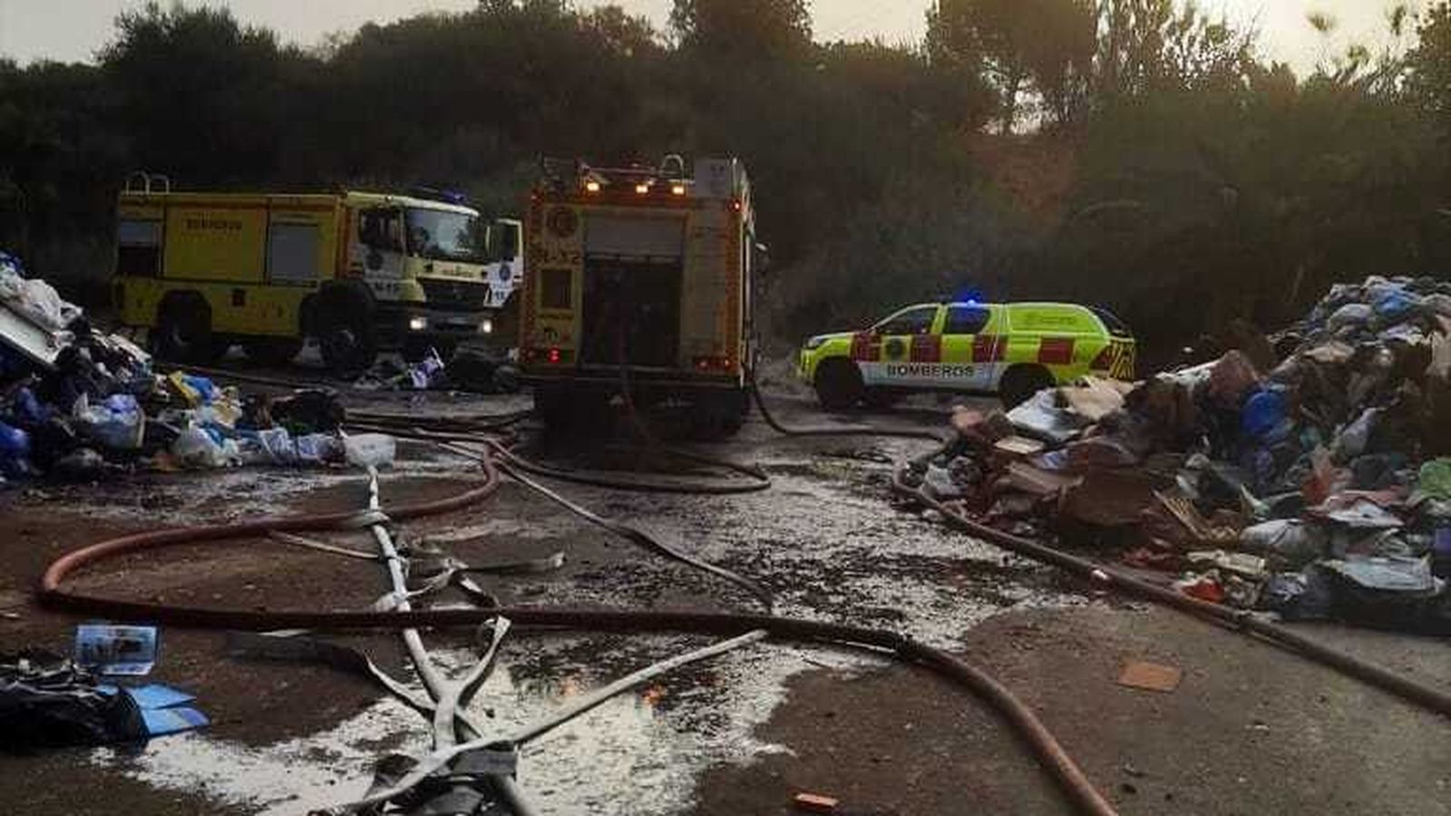 Un momento de la intervención en Las Calandrias.