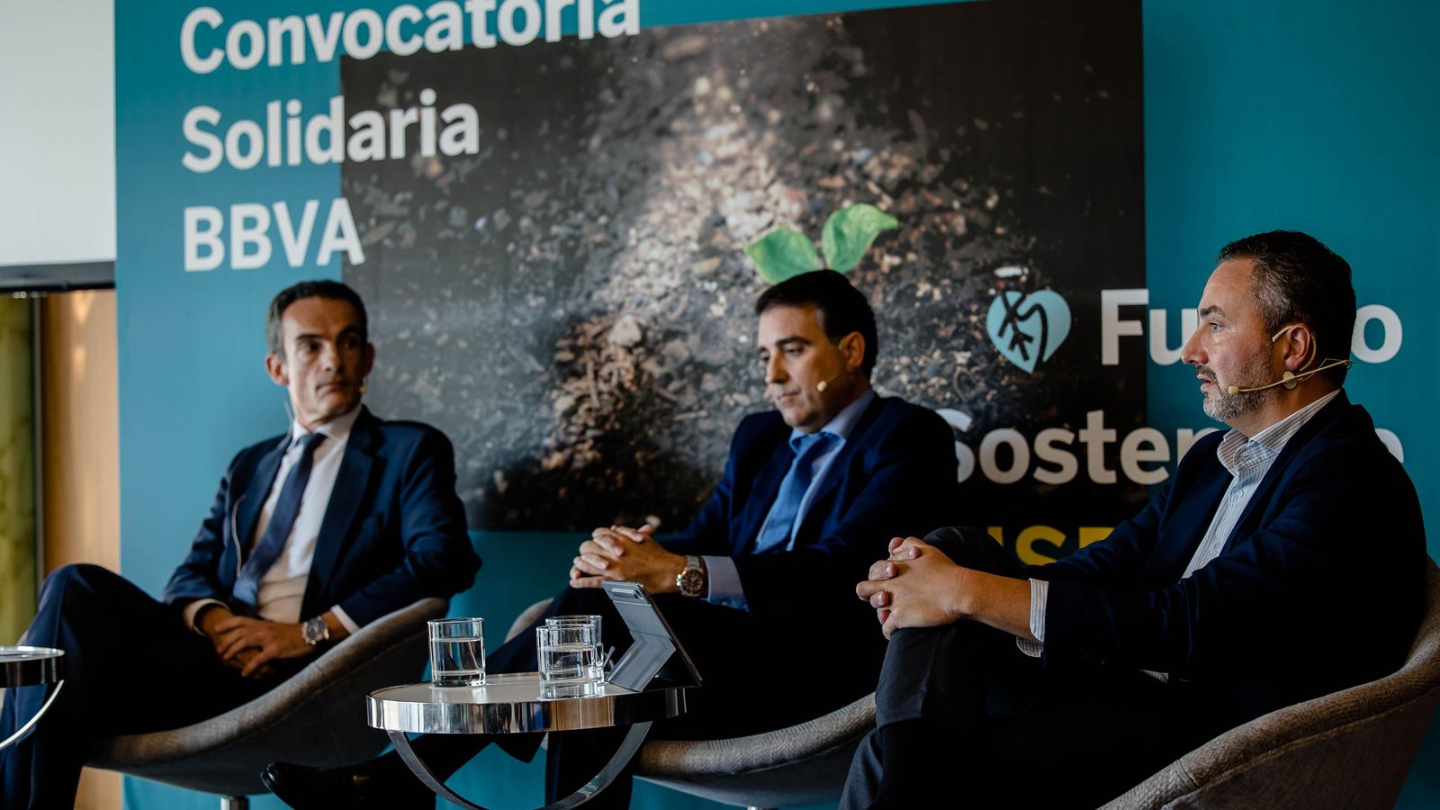 Un momento del debate con Francisco Javier Jerez Basurco, Luis Cerezo de Molina y Francisco García Colmena, todos ellos del BBVA.