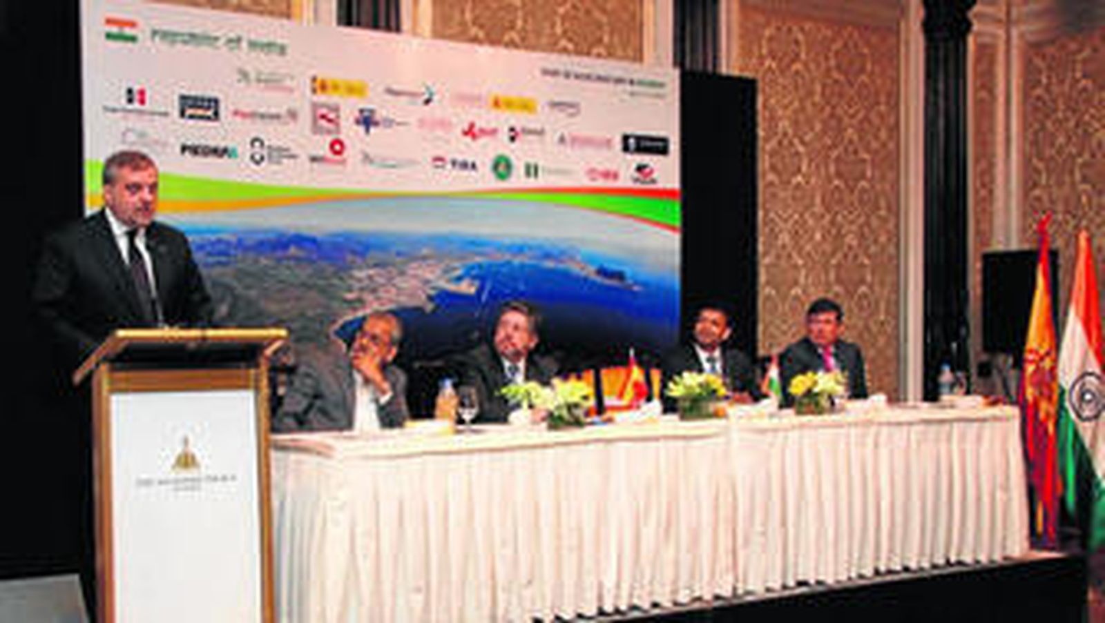 Un momento de la presentación de la comunidad portuaria de Algeciras, esta semana en Bombay.