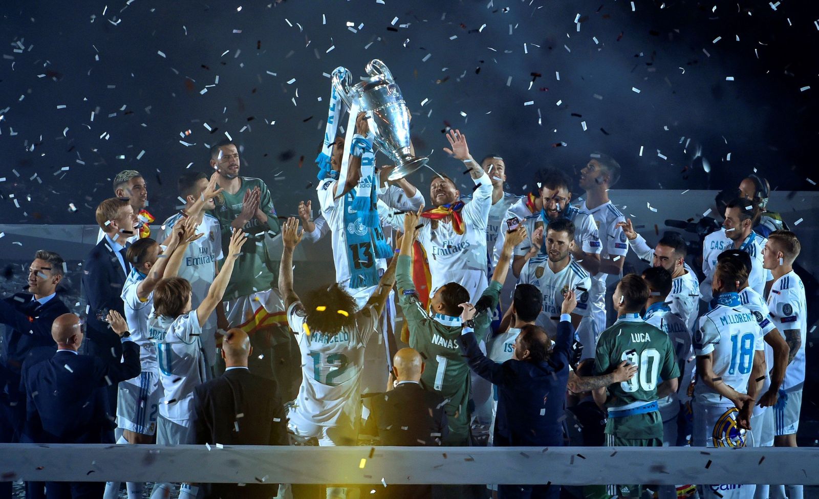 El Real Madrid celebra su decimotercera Champions