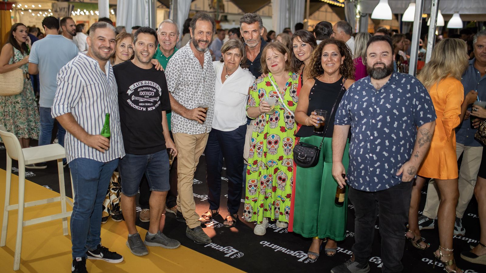 Personalidades del mundo del cine en la caseta del Festival en las Colombinas Personalidades del mundo del cine en la caseta del Festival en las Colombinas