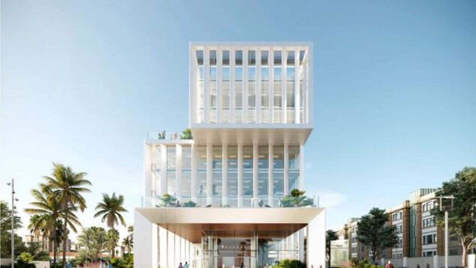 Infografía del edificio de oficinas que quiere hacer en Tabacalera, llamado Agora.