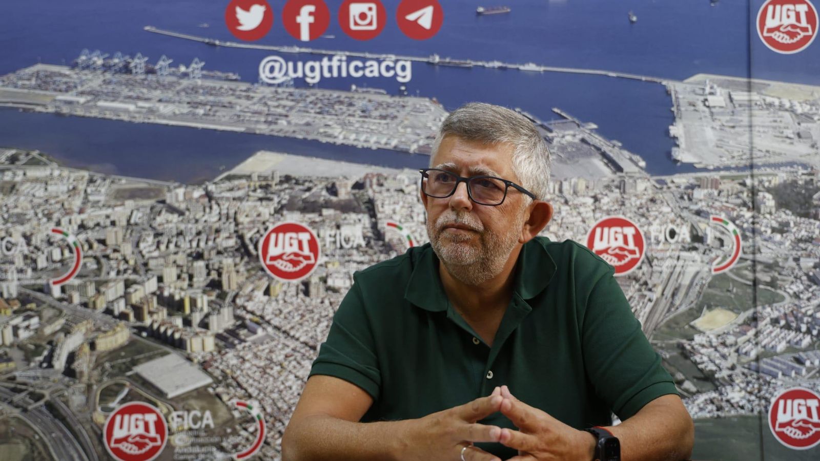 El secretario andaluz de UGT-FICA, José Manuel Rodríguez Saucedo, durante la entrevista con 'El Conciso'