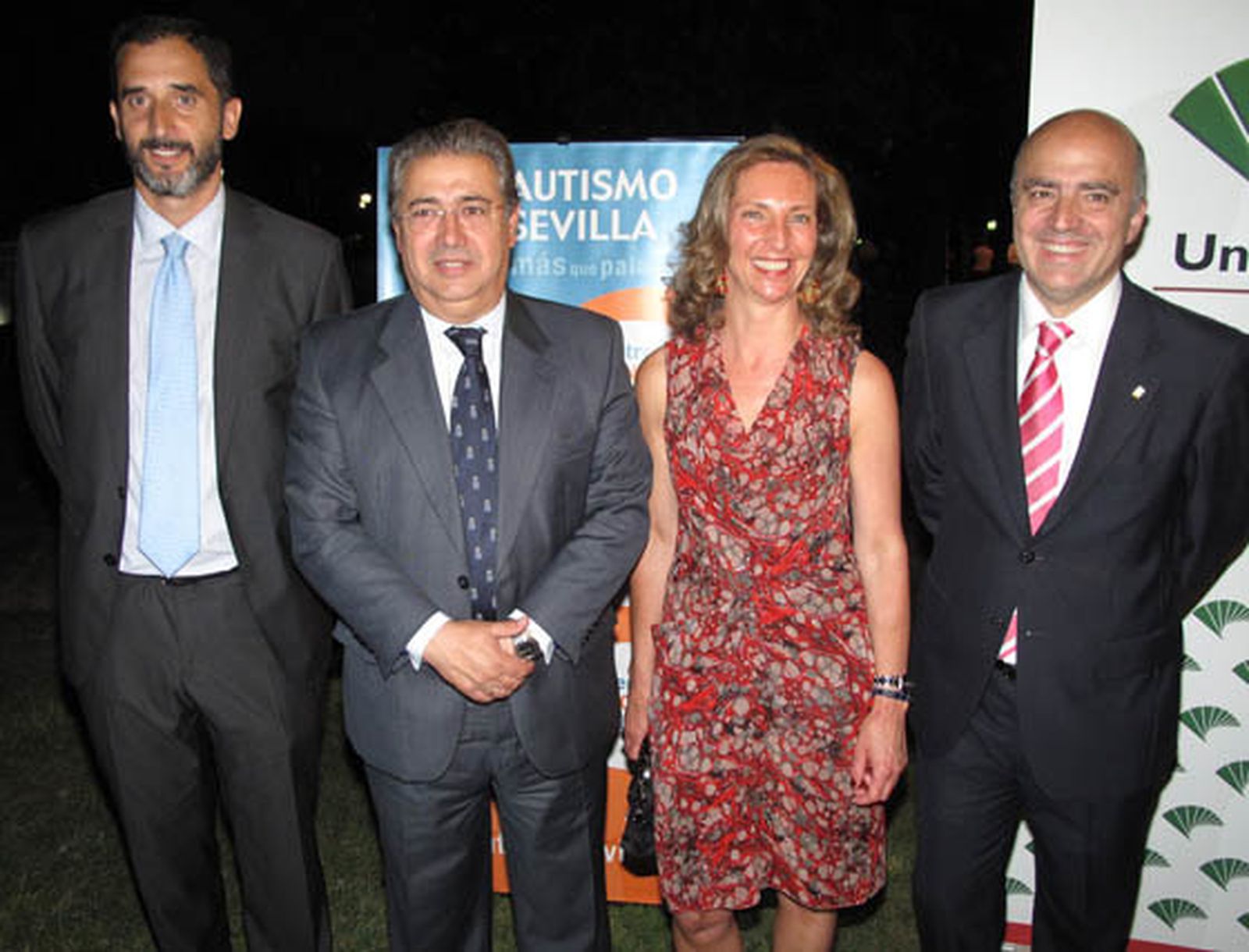 Javier Venzala (Unicaja), Juan Ignacio Zoido, Mercedes Molina y Eladio Rodríguez de la Borbolla.  Foto: Victoria Ramírez