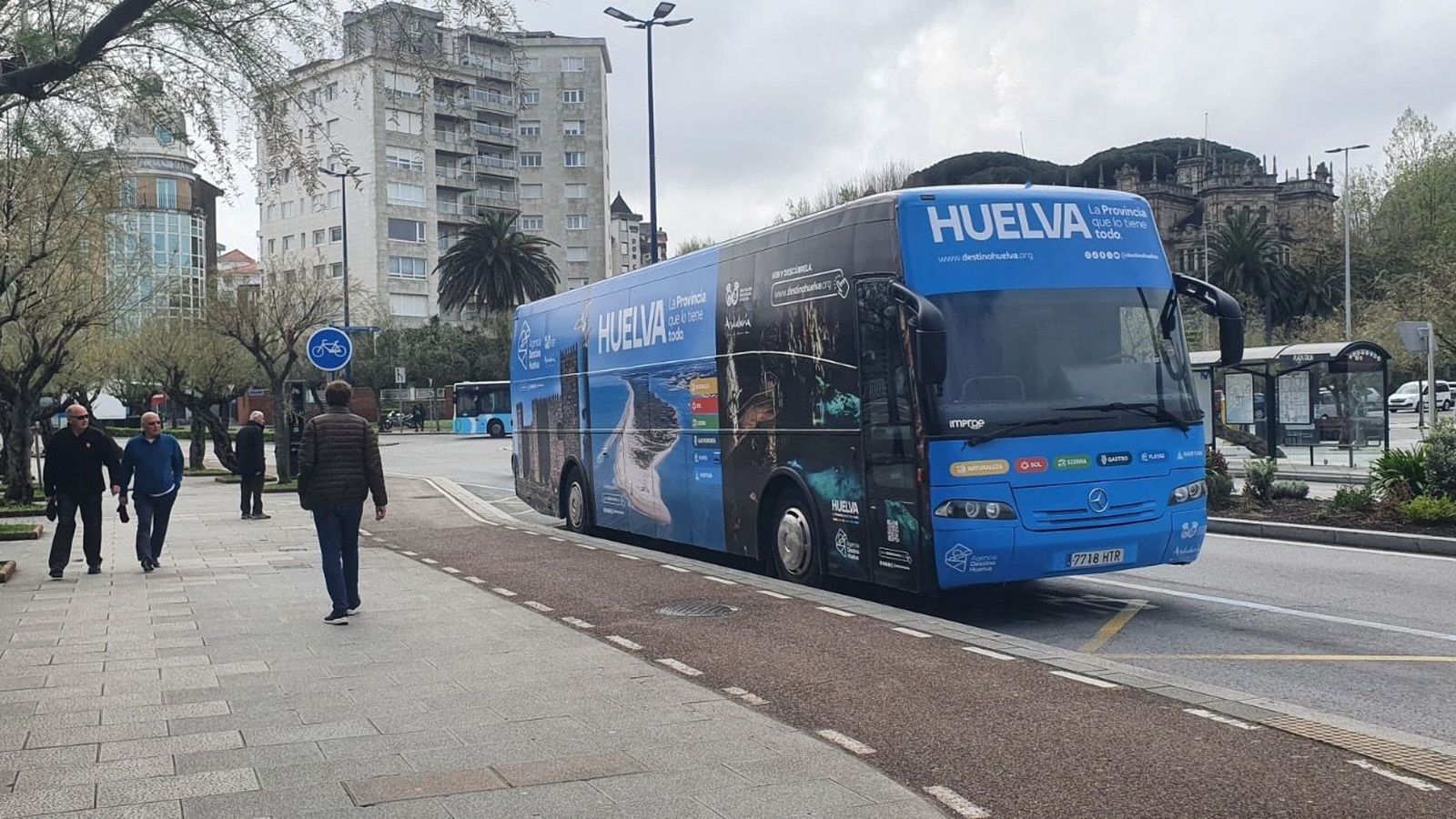 Autobús promocional de la Agenicia Destino Huelva.