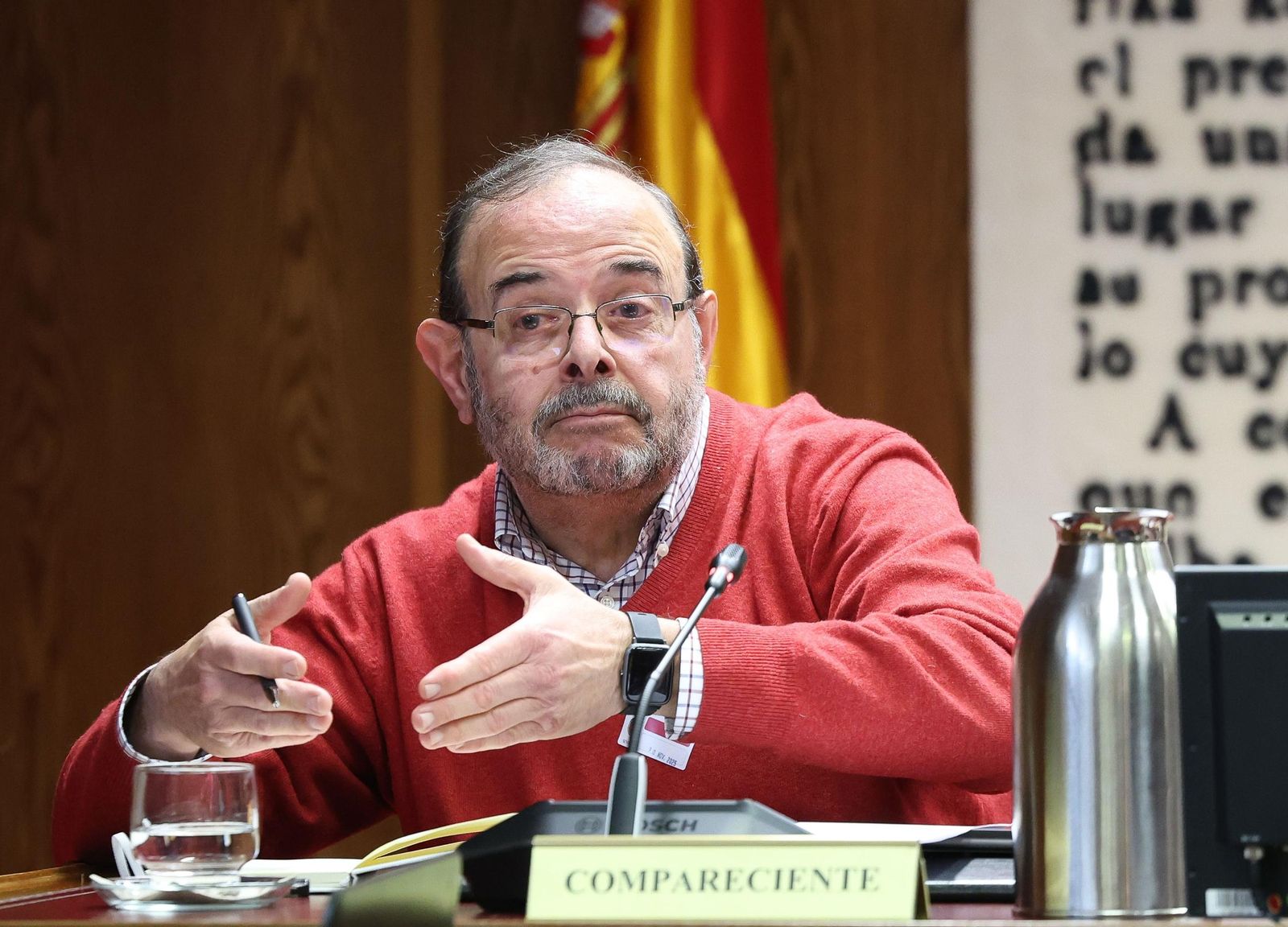 Pedro Luis Egea, ex tesorero de Bancal de Rosas, comparece ante la comisión de investigación sobre el caso Koldo en el Senado.