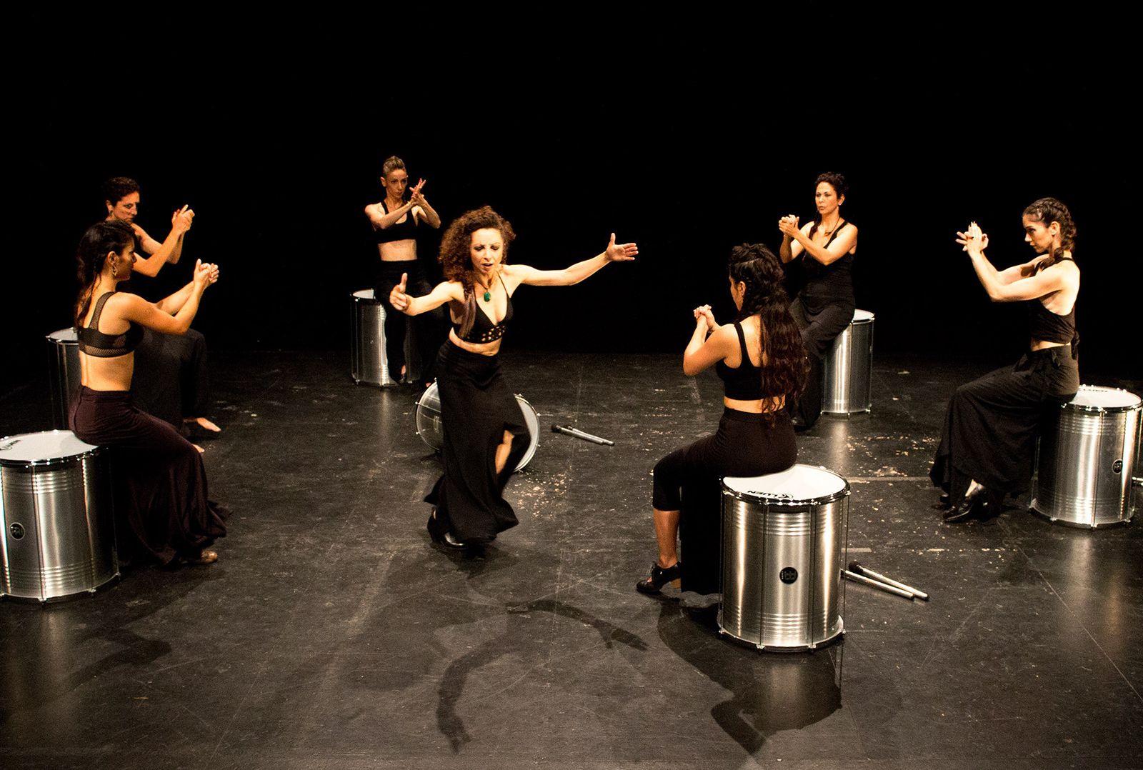 Las bailaoras de la obra 'Amazonas'.