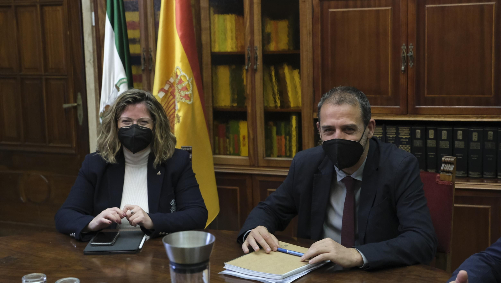 Imágenes de la visita a las obras del AVE en Almería.