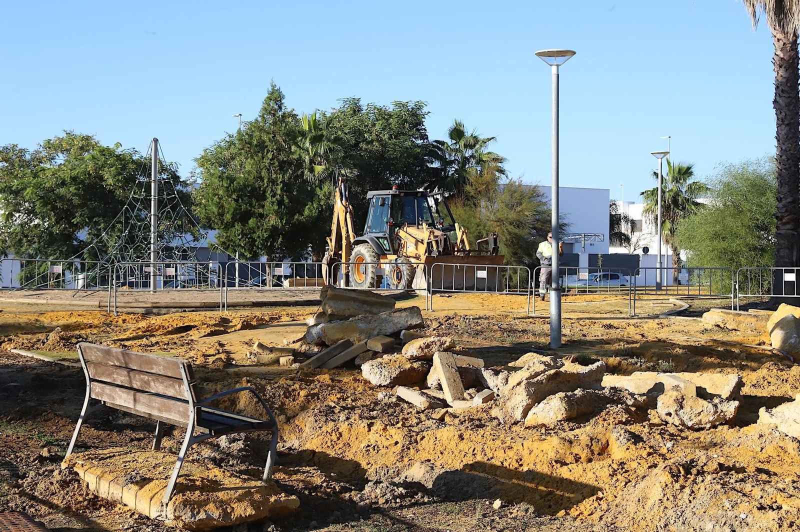Obras en el Parque de Pozoalbero.