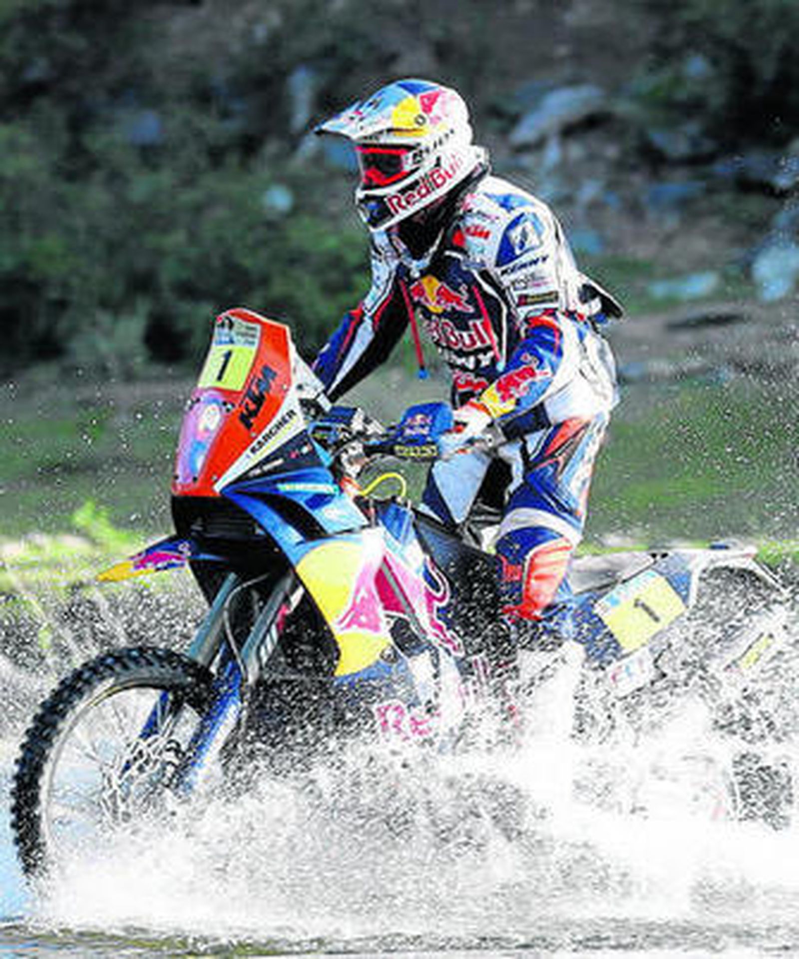 El francés Cyril Despres, durante la etapa.