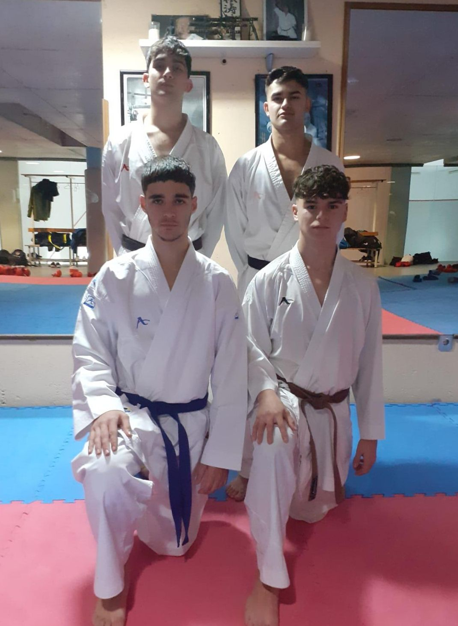 Los cuatro deportistas del Dakentai que han participado en Palma del Río.