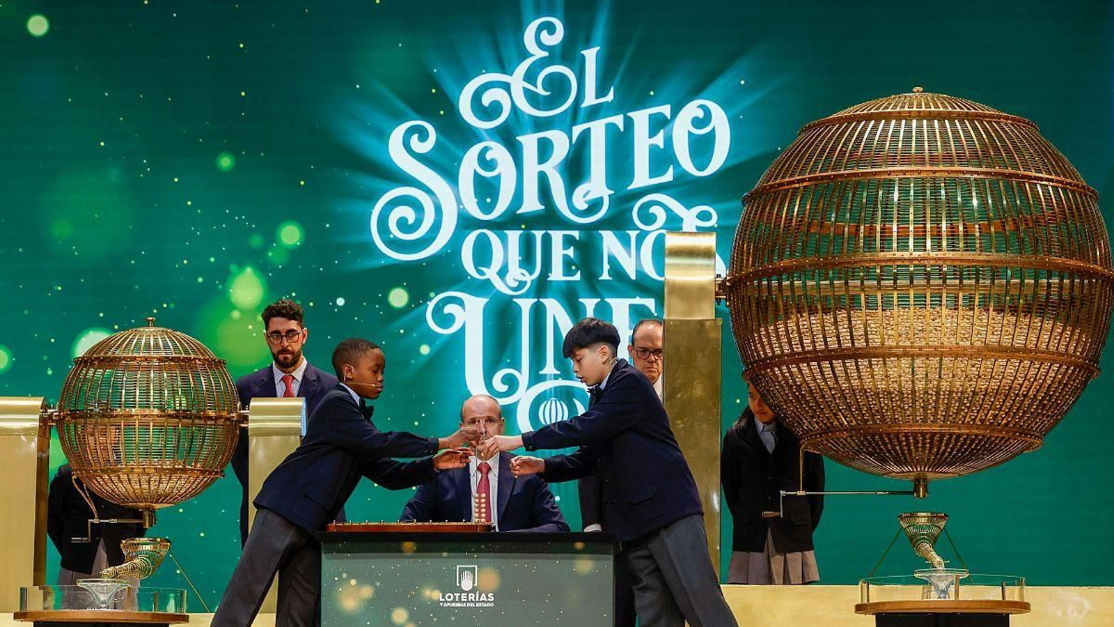 Niños de San Ildefonso en el sorteo de 2024