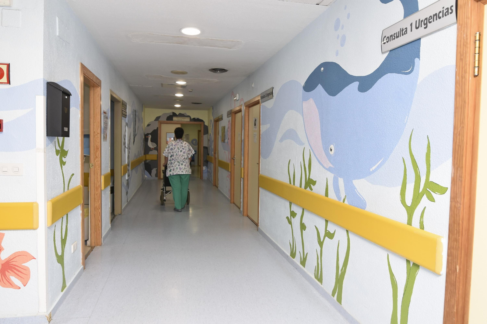 Un pasillo de las Urgencias Pediátricas del Hospital Reina Sofía.