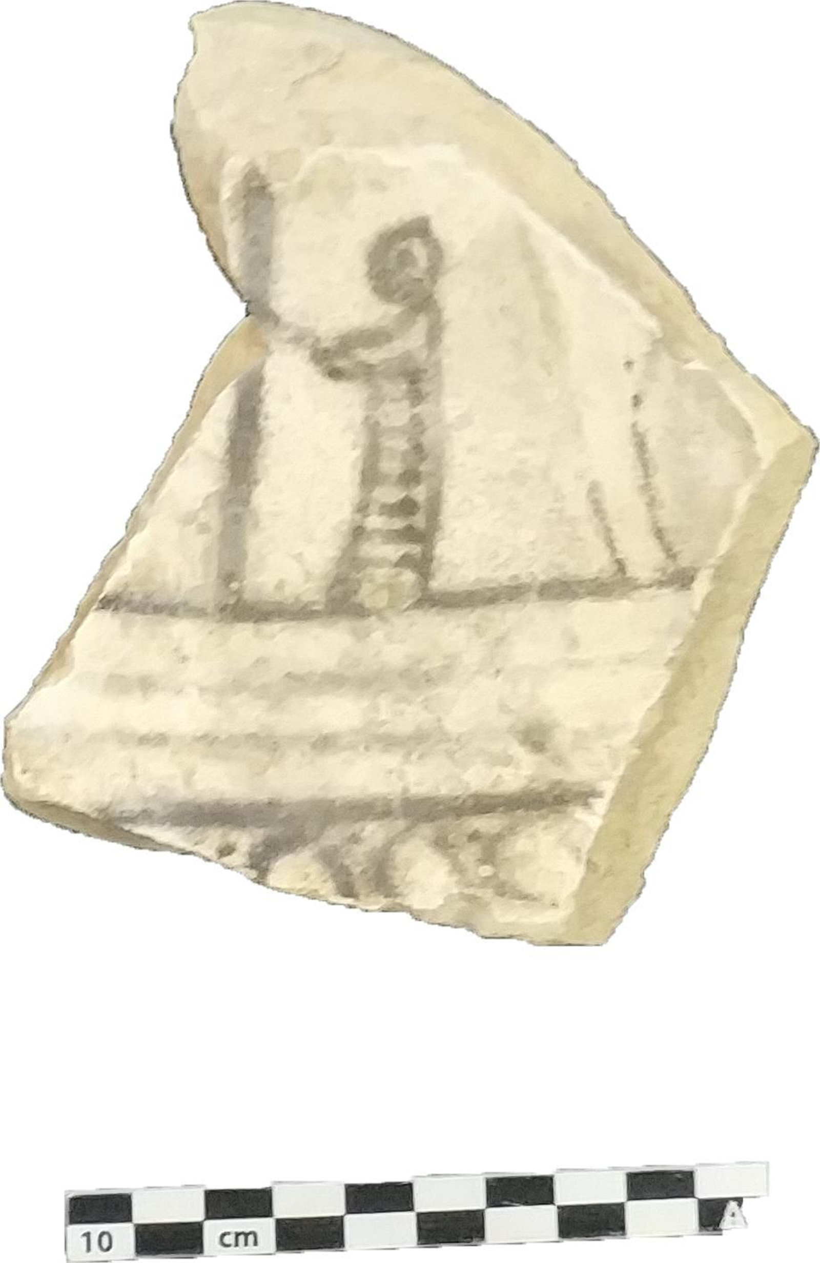 Cerámica con barco pintado