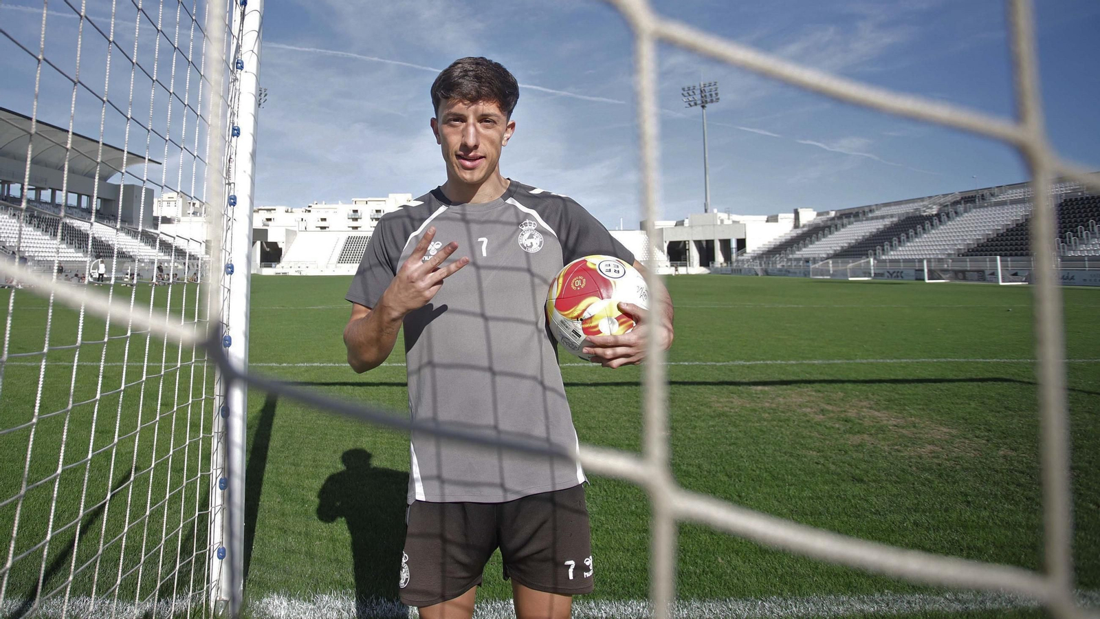 Pepe Rincón, este lunes en el Ciudad de La Línea