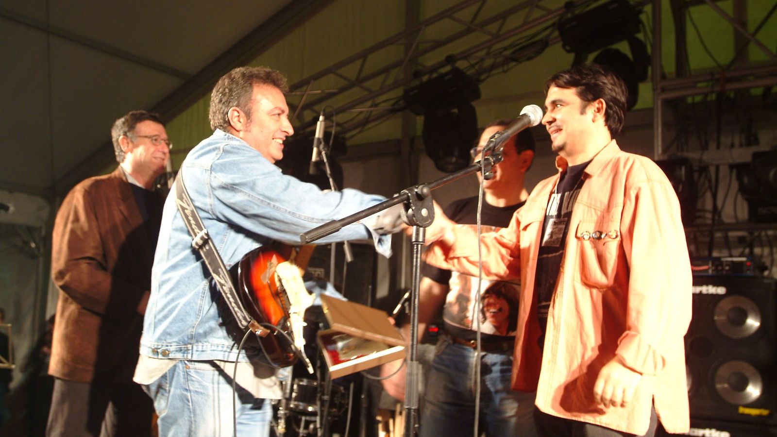 Chipo Martínez y Adolfo Iglesias, sobre el escenario.