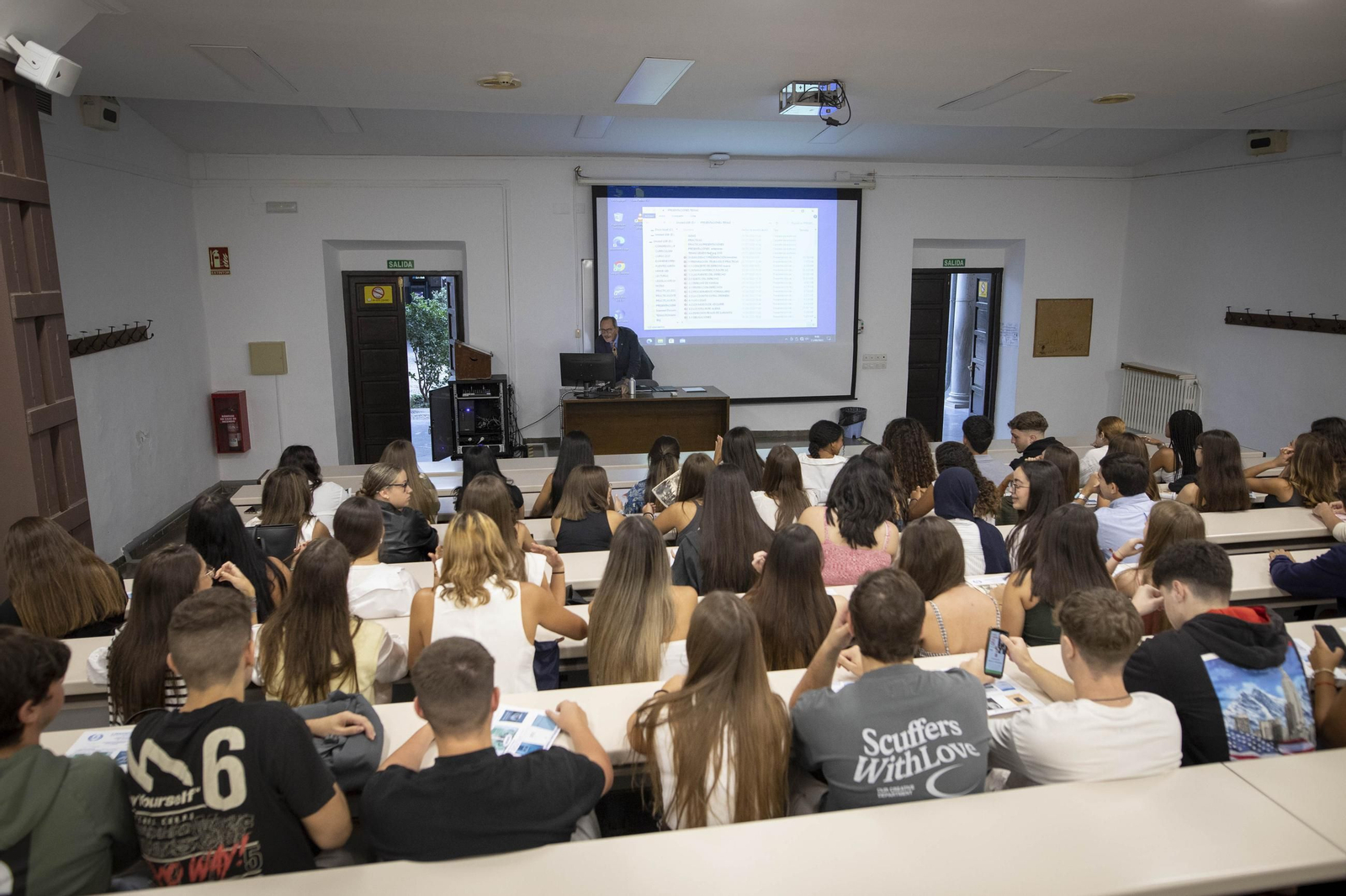 Aula en la Facultad de Derecho de Granada.